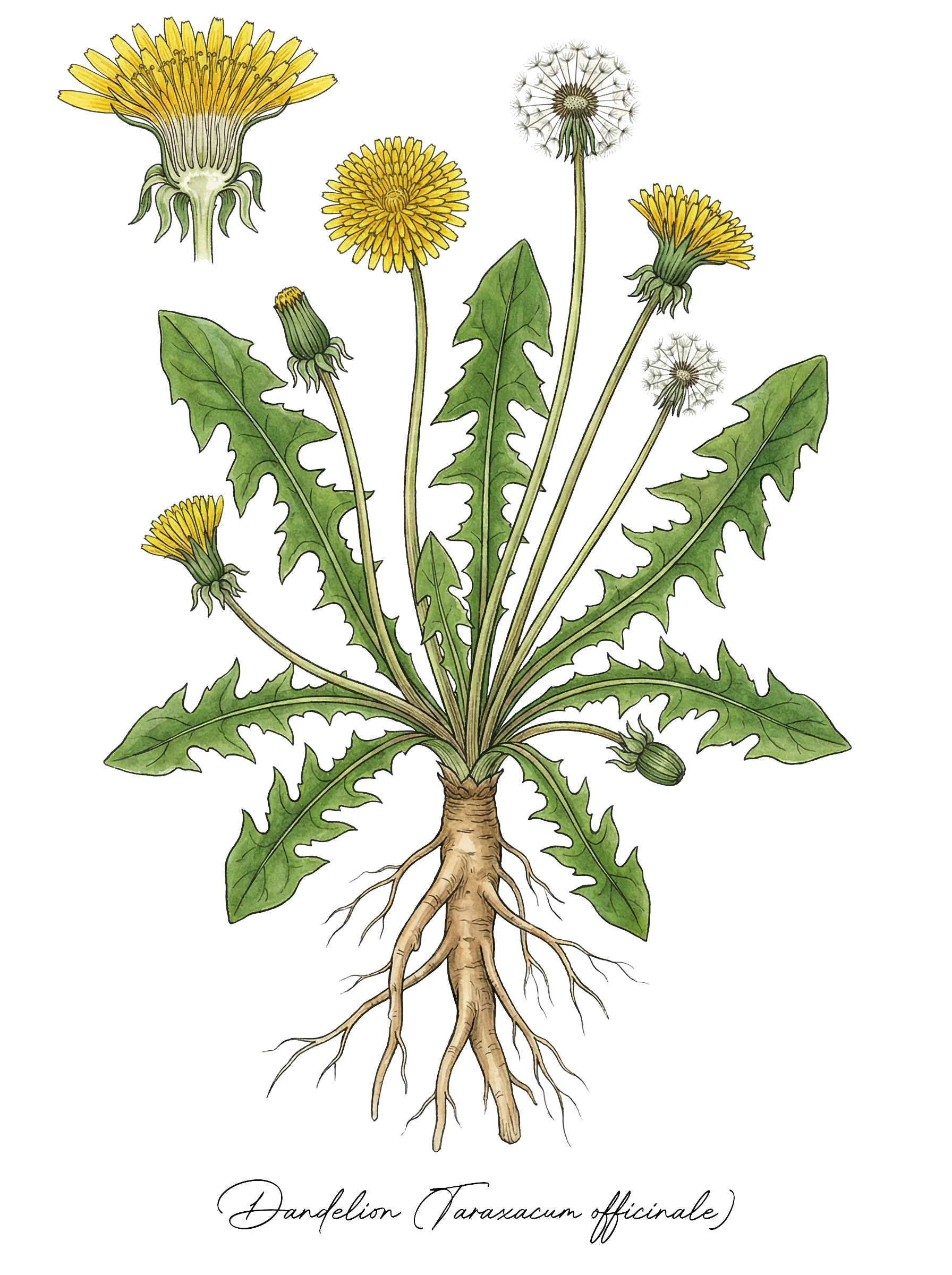Dandelion botanical illustration