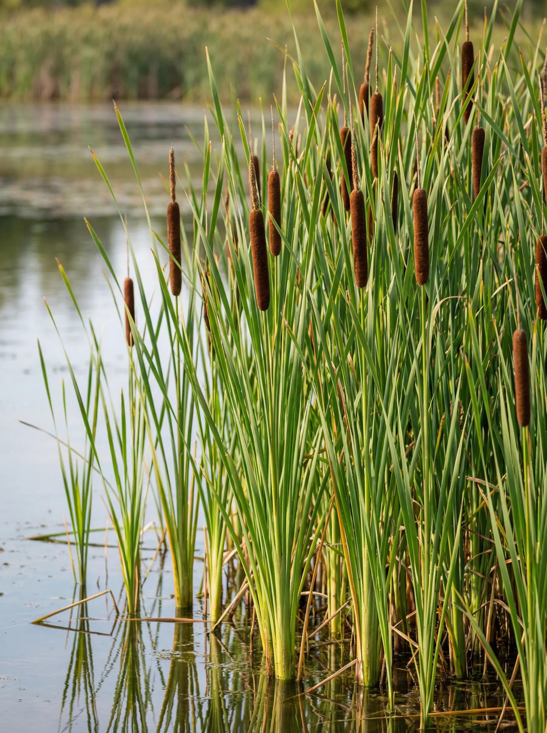 Cattail growing in wetland